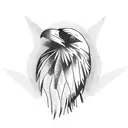 Raven tattoo design idea