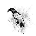 Raven tattoo design idea