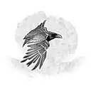 Raven tattoo design idea