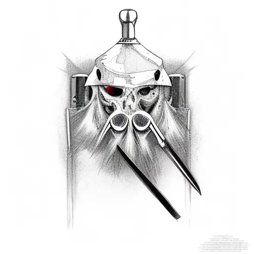  razor barber tattoo design idea
