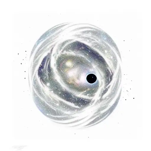 Galaxy, space, black hole, taylor swift head in back ground tattoo design idea