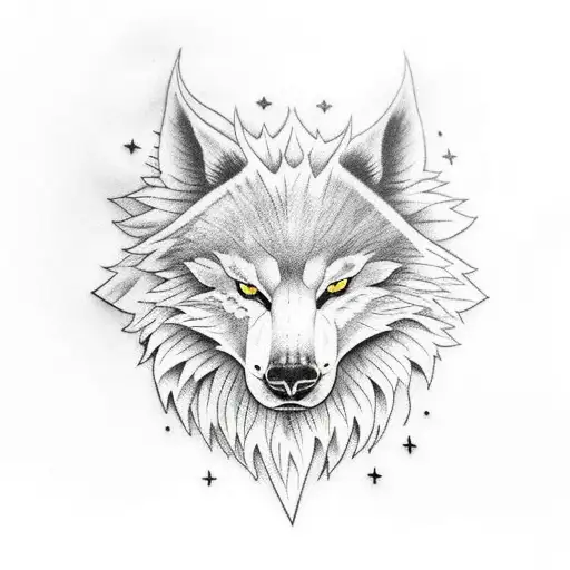 nordic skoll and hati chasing the sun and moon tattoo design idea