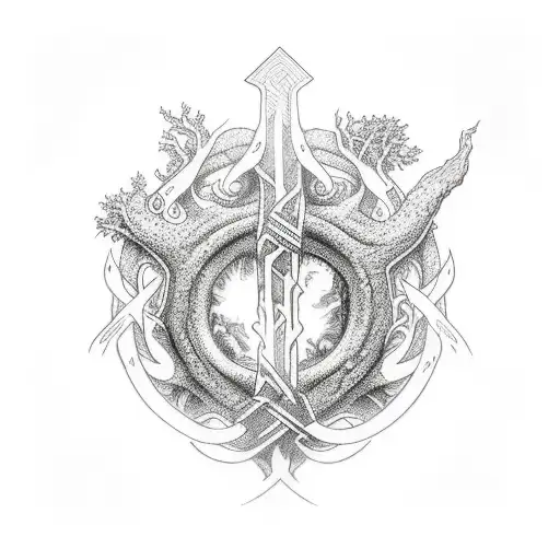 Norse yggdrasil tattoo design idea