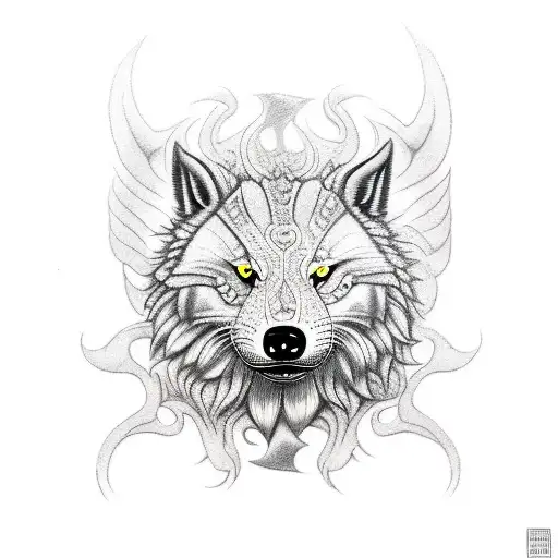 skoll and hati tattoo design idea