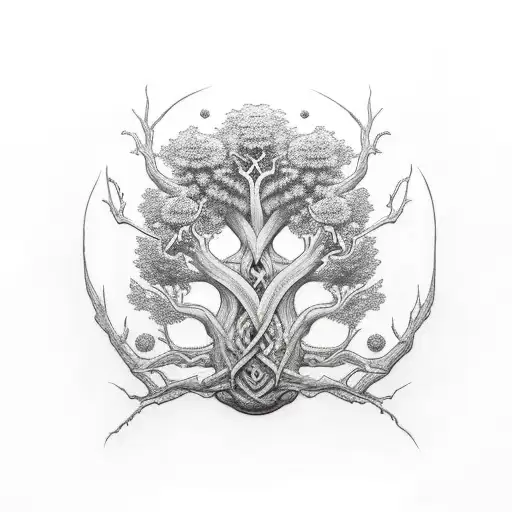 Norse yggdrasil tattoo design idea