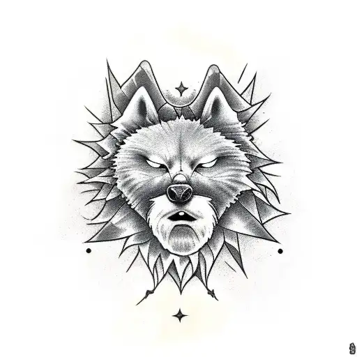 nordic skoll and hati chasing the sun and moon tattoo design idea