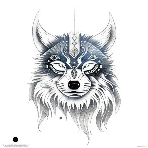 nordic skoll and hati chasing the sun and moon tattoo design idea