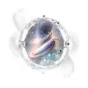 Galaxy, space, black hole, taylor swift head in back ground, hair long tattoo design idea