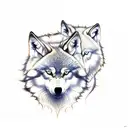 nordic 2 wolves skoll and hati sun and moon tattoo design idea