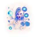 Galaxy, space, black hole, taylor swift head in back ground, hair long tattoo design idea