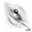  realistic Galaxy Space black hole eating star tattoo design idea