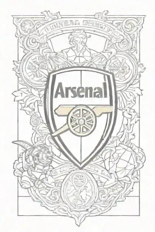 arsenal fc canon tattoo design idea