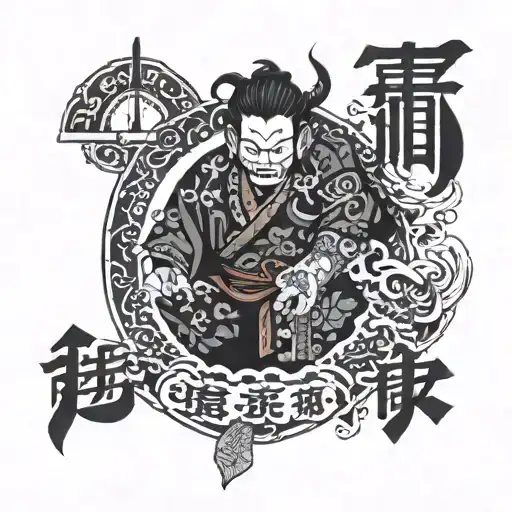 demon slayer and hebrews 4:12 tattoo design idea