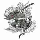 hebrews 4:12 and demon slayer tattoo design idea