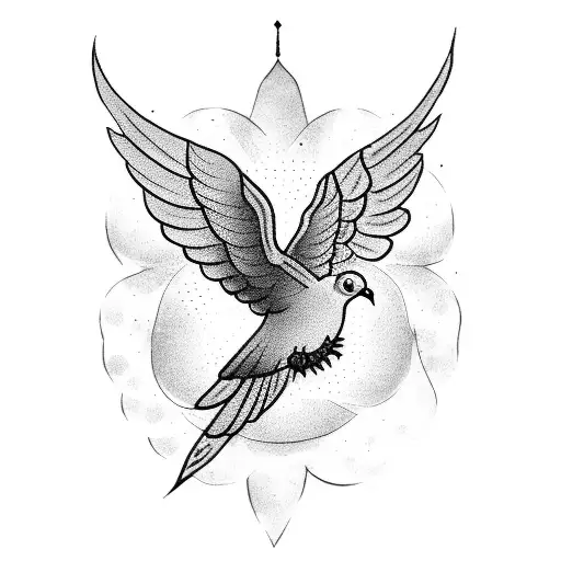 Blackwork Military Symbols Tattoo Design – Tattoos Wizard Designs