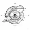 diagram of the heliocentric model of the solar system by copernicus tattoo design idea