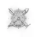 arrows, with my kids names, Ryder & Harper tattoo design idea