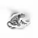 frog smoking tattoo design idea