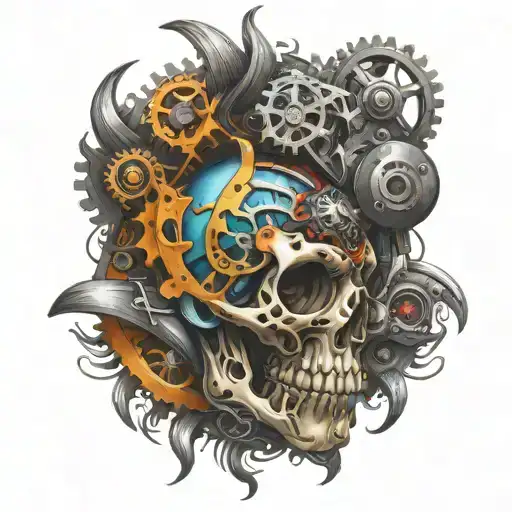 turbo gear head  tattoo design idea