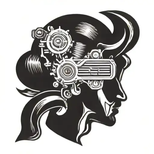 turbo with boosted society  tattoo design idea