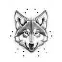 Create an all black and white half sleeve tattoo on a males left arm that includes Roses, a growling wolf (head only) an tattoo design idea