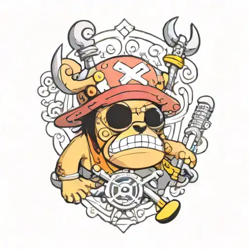 chopper one piece tattoo design idea