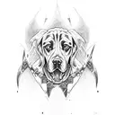 blood hound switchblade tattoo design idea