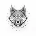 blood hound switchblade tattoo design idea