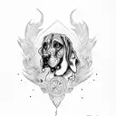 blood hound switchblade tattoo design idea