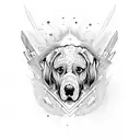 blood hound switchblade tattoo design idea