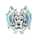 blood hound switchblade tattoo design idea