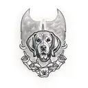 blood hound switchblade tattoo design idea