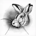 helical hare  tattoo design idea