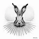 helical hare  tattoo design idea