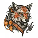 witcher wolf  tattoo design idea