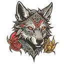 witcher wolf  tattoo design idea