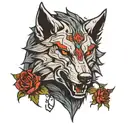 witcher wolf  tattoo design idea