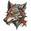 witcher wolf  tattoo design idea