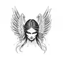 angel and demon  tattoo design idea