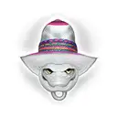 Snake with sombrero tattoo design idea