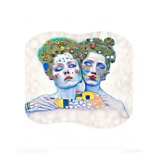 gustav Klimt kiss tattoo design idea