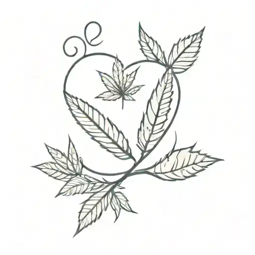 a minimalistic tatto that says Est. 2004  surrounded by marijuana leaves, symbolizing your love for your born date  tattoo design idea