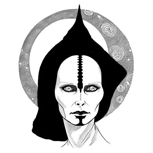 bene gesserit and the worm from the Novel Dune  tattoo design idea