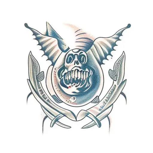 Trident tattoo design idea