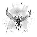 firefly symbol from the last of us with a worn out design tattoo design idea