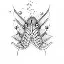 firefly symbol from the last of us with a worn out design tattoo design idea