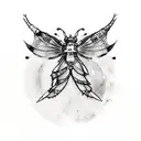 firefly symbol from the last of us with a worn out design tattoo design idea