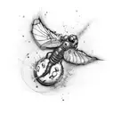 firefly symbol from the last of us with a worn out design tattoo design idea