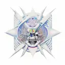 The band tool artwork combined with the band tipper album cover with hints of Alex Gray artwork tattoo design idea