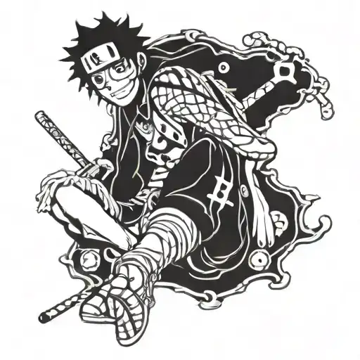trafalgar law one piece tattoo design idea